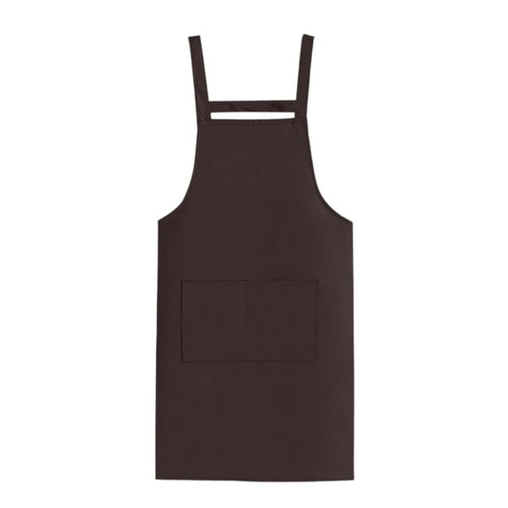 Beautynvta H Back Style Apron with Pocket for Adults, Adjustable Aprons with 2 Pockets for Cooking Kitchen Baking, Water & Oil Resistant, Coffee