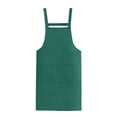 thumbnail image 1 of Beautynvta H Back Style Apron with Pocket for Adults, Adjustable Aprons with 2 Pockets for Cooking Kitchen Baking, Water & Oil Resistant, Green, 1 of 5