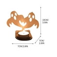 thumbnail image 1 of Beautynvta Halloween Candle Holder, Spooky Wooden Ghost Tealight Candle Holders with Shadow Scary Candle Stands Table Decor, Halloween Decorations, 1 of 4
