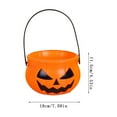 thumbnail image 1 of Beautynvta Halloween Plastic Pumpkin Bucket, Pumpkin Lantern Sweet Snack Pails with Handle, Halloween Pumpkin Candy Jar for Halloween Party Supplies, XL, 1 of 9