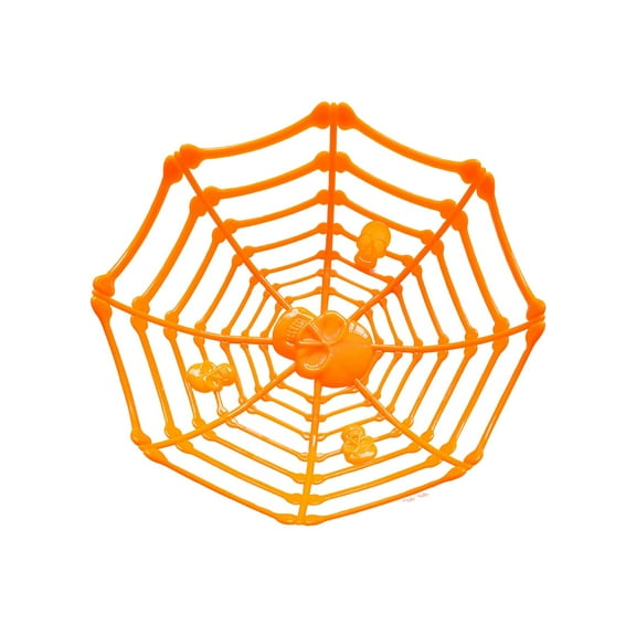 Beautynvta Halloween Spider Web Candy Basket, Plastic Reusable Candy Container for Home Restaurant and Party, Large Candy Holder for Halloween Supplies Decoration