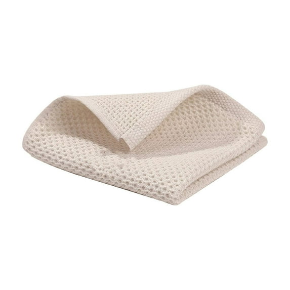 Beautynvta Hand Towel for Kitchen, 9.84x9.84 In Waffle Weave Cotton Dish Towels for Kitchen Drying Dishes, Soft and Absorbent Kitchen Washcloths, Beige