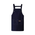 thumbnail image 1 of Beautynvta Heavy-Duty Cotton Canvas Apron with Adjustable Ties, Waterproof & Oil-Resistant Apron with 2 Pockets for Cooking, Baking, Grilling, Blue, 1 of 6