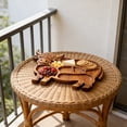 thumbnail image 1 of Beautynvta Highland Cow Charcuterie Board, Rustic Farmhouse Serving Board, Multi-Compartments Wooden Serving Board for Cheese, Meat, Fruit Snack, Gift for All Occasions, 1 of 6
