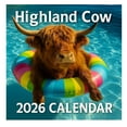 thumbnail image 1 of Beautynvta Highland Cow Wall Calendar, 2026 Wall Calendar, 12 Months Wall Calendar, Monthly Calendar with Twin-Wire Binding for Home Office Planning Organisers, 11"x8.5", 1 of 4