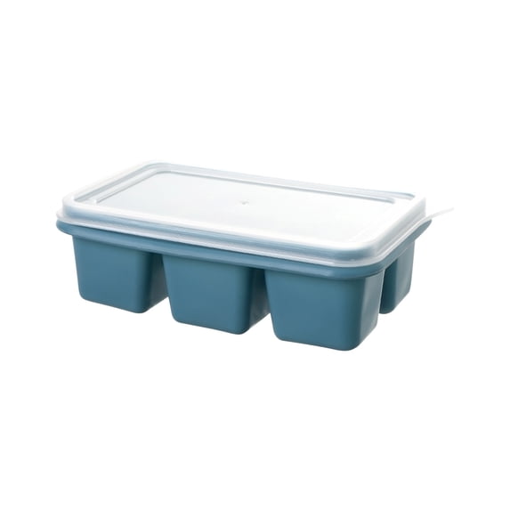 Beautynvta Ice Tray Mold, 6 Cavity Plastic Square Ice Maker with Removable Lid, Easy Release Iced Maker Tray for Freezer, for Cocktail,Whiskey, BPA Free