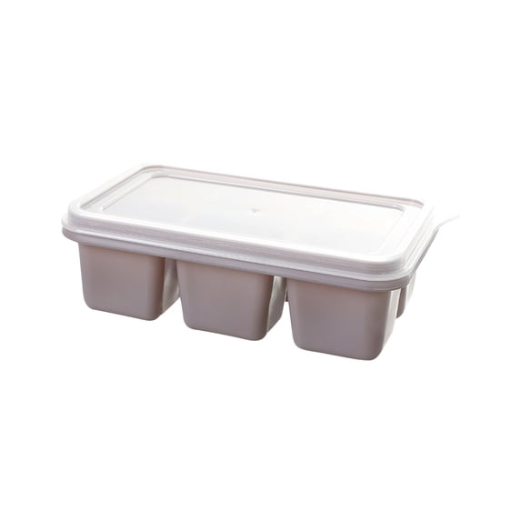 Beautynvta Ice Tray Mold, 6 Cavity Plastic Square Ice Maker with Removable Lid, Easy Release Iced Maker Tray for Freezer, for Cocktail,Whiskey, BPA Free