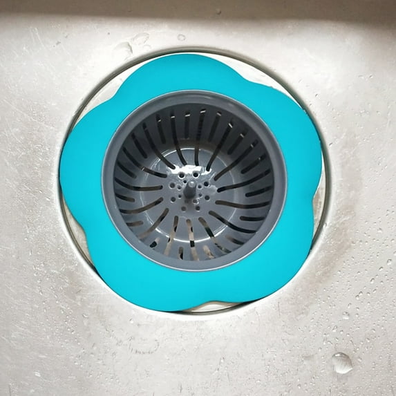 Beautynvta Kitchen Sink Strainer, Plastic Sink Strainers, Drain FilterLarge Wide Rim 4.5 In Diameter, Blue