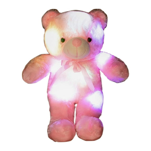 Beautynvta LED Teddy Bear Stuffed Animals, Cute Glow Bear Plush Toy Creative Colorful Luminous Light Up Bear Doll, Gift for Christmas Valentine's Day Birthday