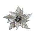thumbnail image 1 of Beautynvta Large Glitter Christmas Flowers, 10'' Artificial Magnolia Flower Velvet Fold Christmas Tree Flower Decorations, Xmas Tree New Year Party Wedding Ornaments, 1 of 6