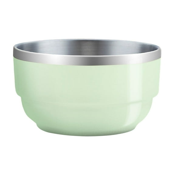 Beautynvta Large Stainless Steel Bowl, Double Layered Insulated Bowl, Stainless Steel Soup Bowl for Cereal, Ice Cream, Noodle, Stackable, Dishwasher Safe