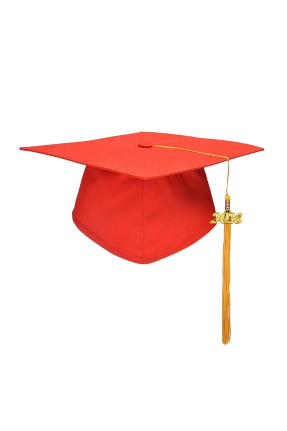 Matte Graduation Cap with 2025 Tassel for Adults High School and Bachelor