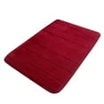 thumbnail image 1 of Beautynvta Memory Foam Bath Mat Rug, Soft Absorbent Velvet Bathroom Mats, Non-Slip Quick Drying Bathroom Rug for Floor, Tub & Shower, 15.7x23.6 In, Red, 1 of 3