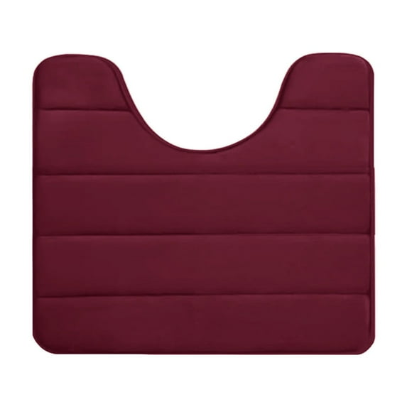 Beautynvta Memory Foam Toilet Bath Mat, U-Shaped Toilet Mat, Commode Contour Rug, Super Water Absorption, Non-Slip, Thick, Machine Wash, Soft and Comfortable, 16x20 In