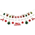 thumbnail image 1 of Beautynvta Merry Christmas Banner Set with Lights, Christmas Tree Reindeer Balls Hanging Christmas Banner Decorations, Cute Hanging Ornaments for Mantel Fireplace Wall, 1 of 6