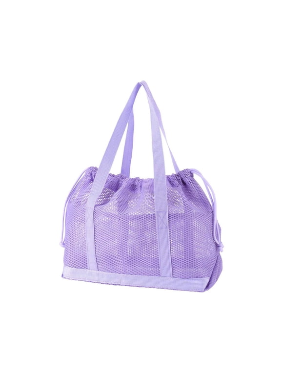 Mesh Beach Bag, Large Waterproof Beach Drawstring Tote Bag, Large Foldable Portable Travel Tote Bag for Beach Pool Cruise