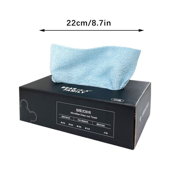 Beautynvta Microfiber Disposable Cleaning Cloths with Box, Super Absorbent Quick-Dry Dish Towels for Kitchen Bathroom, Reusable Multifunctional Wipes for Cleaning Stains, 20 Count