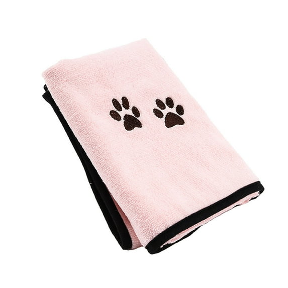 Beautynvta Microfiber Dog Grooming Bath Towel, Super Absorbent and Soft Quicks Dry Pet Towel, Large Towels for Drying Dog Cat Drying, 15.75x31.5 In, Pink
