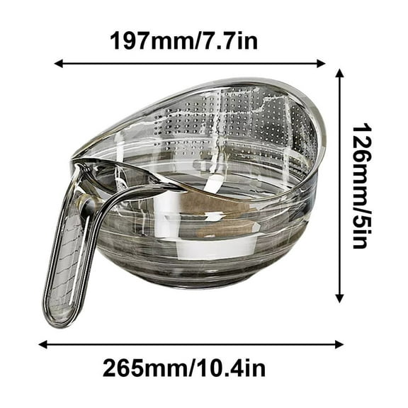 Beautynvta Multi-Functional Kitchen Washing Basket Basin, Rice Washer Strainer Bowl With Side Drainers, Washing Bowl for Fruit, Vegetables, and Beans