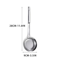 Beautynvta Multi-functional Hot Pot Fat Skimmer Spoon, Stainless Steel Fine Mesh Food Strainer for Skimming Grease and Foam, Hanging Kitchen Tool, 11'' Long