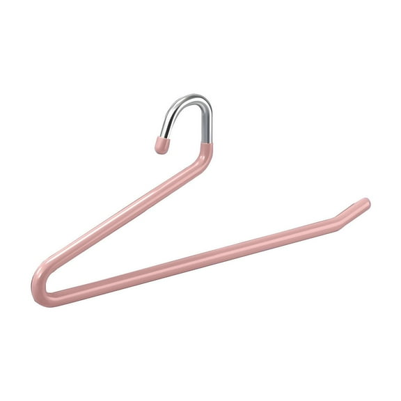 Beautynvta Open Ended Pants Hangers for Women and Men, Plastic Pants Hangers, Hanging Trouser Hangers, Non Marking Hangers for Home, Pink