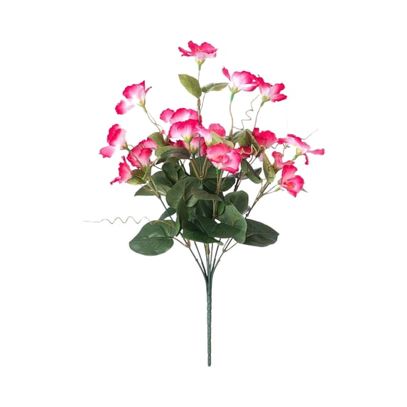 Beautynvta Outdoor Spring Artificial Flowers, 16'' Fake Hibiscus Flowers, UV Resistant Faux Silk Hibiscus Flowers for Outdoor Planter Garden Patio Window Box Decor
