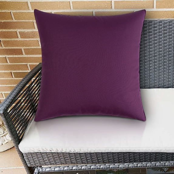 Beautynvta Outdoor Waterproof Pillow Cover, Solid Color Square Pillowcase, Garden Farmhouse Cushion Case for Spring Summer Patio Balcony Couch Sofa Decor, 20x20 Inch
