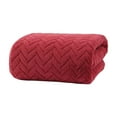 thumbnail image 1 of Beautynvta Oversized Bath Sheet for Adults, Cotton Soft Highly Absorbent Bath Sheet, Weaving Striped Bath Towels, 27.5x55.1 In, Red, 1 of 6