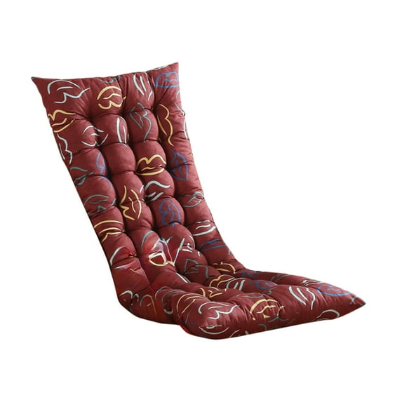 Beautynvta Patio Chaise Lounger Cushion, Thickened Rocking Chair Cushion Swing Bench Cushion with Ties, Waterproof Folding Chair Cushion for Outdoor Indoor Home Office, 47''x19''