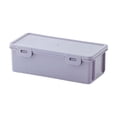 thumbnail image 1 of Beautynvta Pencil Box, Plastic Pencil Case Crayon Box, Portable Pencil Organizer, Plastic Containers with Lid, Stackable Storage Boxes for Stationery, Office Supplies, 7.48"x3.74"x2.36", Purple, 1 of 6