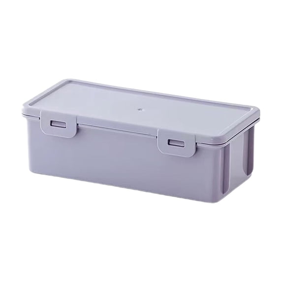 Beautynvta Pencil Box, Plastic Pencil Case Crayon Box, Portable Pencil Organizer, Plastic Containers with Lid, Stackable Storage Boxes for Stationery, Office Supplies, 7.48"x3.74"x2.36", Purple