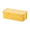 thumbnail image 1 of Beautynvta Pencil Box, Plastic Pencil Case Crayon Box, Portable Pencil Organizer, Plastic Containers with Lid, Stackable Storage Boxes for Stationery, Office Supplies, 7.48"x3.74"x2.36", Yellow, 1 of 6