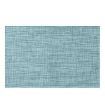Beautynvta Placemats Set of 4, Washable Vinyl Place Mats for Indoor Outdoor, Non-Slip Heat Resistant Weave Table Mats for Dining Table, Blue