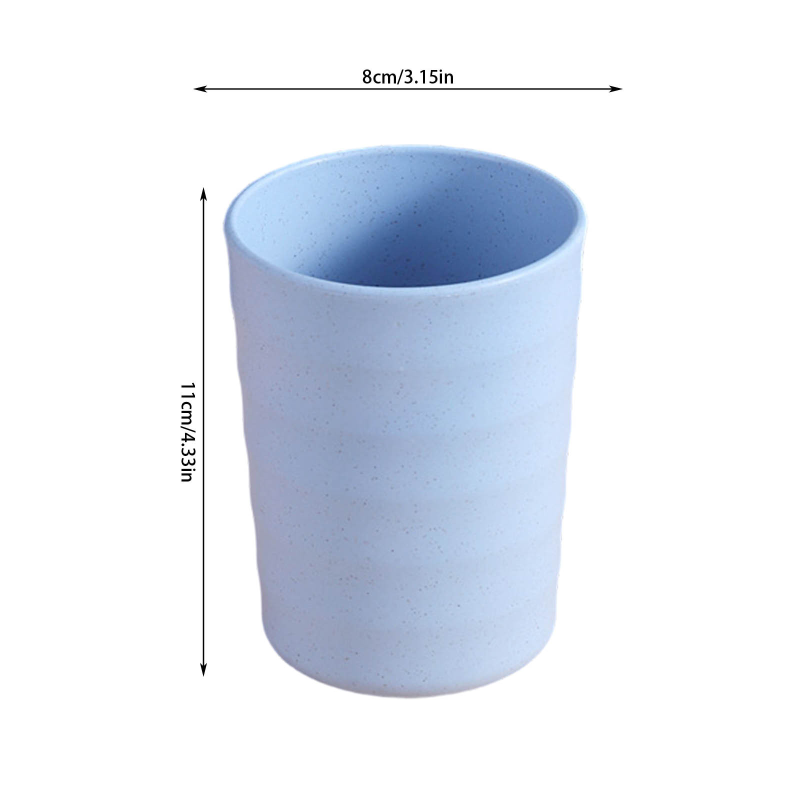 Beautynvta Plastic Cup, Wheat Straw Mouthwash Cup, Simple Brushing Cup, Children Breakfast Cup, Milk Cup, Blue