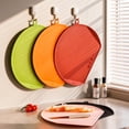 thumbnail image 1 of Beautynvta Plastic Cutting Board for Kitchen, Half Round Double-Sided Kitchen Chopping Board Non-Slip for Meat, Fruit, Vegetables, Meal Prep, 13.8x11.4 Inch, 1 of 5