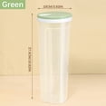 thumbnail image 1 of Beautynvta Plastic Food Storage Jar, Clear Spaghetti Jar, Tall Storage Containers with Lid for Serving Tea, Coffee, Flour, Sugar, Cookie, Spice, Green, 1 of 2