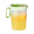 thumbnail image 1 of Beautynvta Plastic Pitcher with Lid, 1800 ML Large Capacity Cold Kettle, Unbreakable Water Pitcher, Summer Drink Bucket, Clear Ice Tea Pitcher for Fridge, Green, 1 of 9