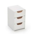 thumbnail image 1 of Beautynvta Plastic Storage Drawers, Mini Organizer Stackable Storage Bins Container Case, Sliding Drawer for Clothes Bedroom Kitchen Bathroom Dorm Office, 5.1''x3.5''x3.1'', White, 1 of 6