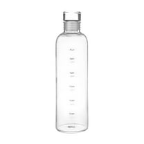 Beautynvta Plastic Water Bottle, Portable Sports Water Bottle with Time Marker, Times to Drink, BPA Free, Wide Mouth Leakproof, Clear