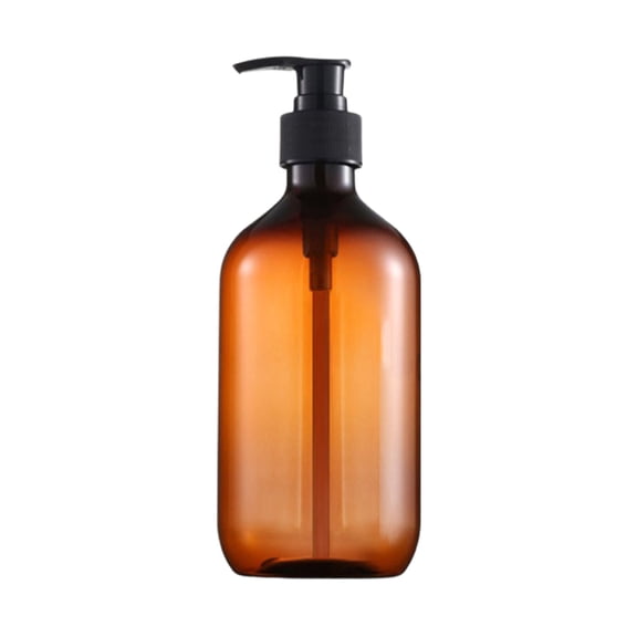 Beautynvta Pump Bottles Dispenser, 300ml Empty Plastic Soap Dispenser, Refillable Containers for Shampoo, Liquid Soap, Brown