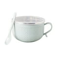 thumbnail image 1 of Beautynvta Ramen Bowl with Clear Lid, Stainless Steel Instant Noodles Bowl with Handle for Ramen, Soup, and Pasta, Ideal for Home, Office, Dorm, Blue, 1 of 6