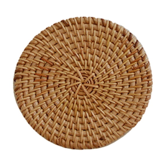 Beautynvta Rattan Woven Trivets for Hot Dishes, Round Woven Table Mats for Cooking and Baking, Pot Holders Protector for Bowls, 3.15''x3.15''
