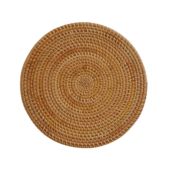 Beautynvta Rattan Woven Trivets for Hot Dishes, Round Woven Table Mats for Cooking and Baking, Pot Holders Protector for Bowls, 6.3''x6.3''