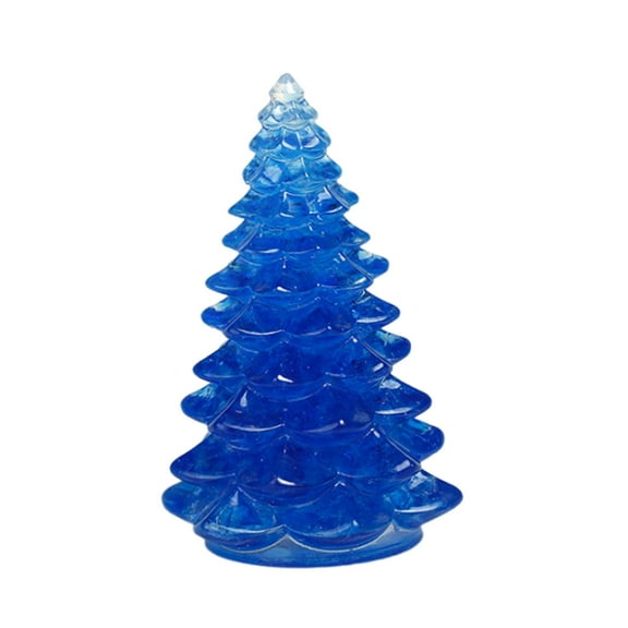 Beautynvta Resin Mini Christmas Tree Decor, Shatterproof Tabletop Centerpiece, 3.34'' Resin Xmas Pine Trees for Holiday Party Supplies, Winter Mantle Shelf Centerpieces Decor