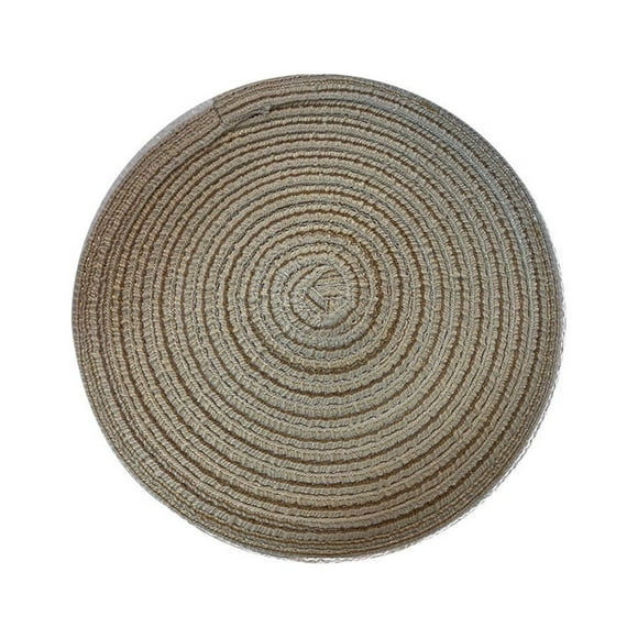 Beautynvta Round Placemat, 7'' Linen Rope Woven Place Mats, Heat Resistant Table Mat, Hot Pads for Kitchen, Dish Plate Dinner Mat, Pot Holders Protector for Bowls