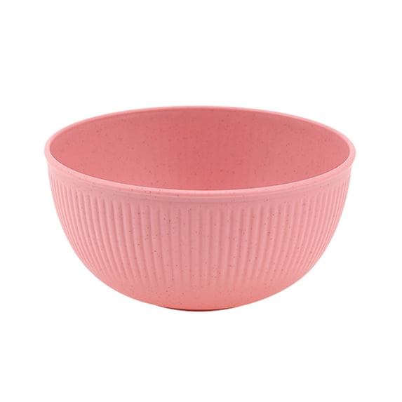 Beautynvta Round Salad Bowls, Reusable Plastic Party Snack Containers, Kitchen Bowls Pasta Soup Rice Fruit Candy, Pink