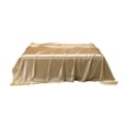 thumbnail image 1 of Beautynvta Satin Bed Sheets, Soft & Breathable, Non-Fading & Wrinkle Free, Solid Color Ease Washable Bed Sheets, Gifts for Women, 106x97 In, Champagne, 1 of 6