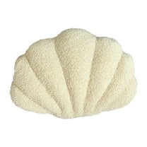 Beautynvta Seashell Throw Pillows, Plush Shell Shaped Throw Pillows, Seashell Decorative Pillow, Soft Home Cushion for Bed Couch Living Sofa Room Decor