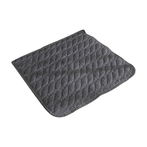 Beautynvta Seat Cushion with Ties, Office Thin Chair Cushion, Non-Slip Desk Computer Seat Cushion, Kitchen Dining Room Square Chair Pad, Gray