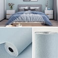 thumbnail image 1 of Beautynvta Self-Adhesive Waterproof Thickened Wallpaper, Solid Color Peel and Stick Wall Paper, 9.19ft x 19.7in Roll for Bedroom Living Room Accent Wall Decor, Blue, 1 of 4